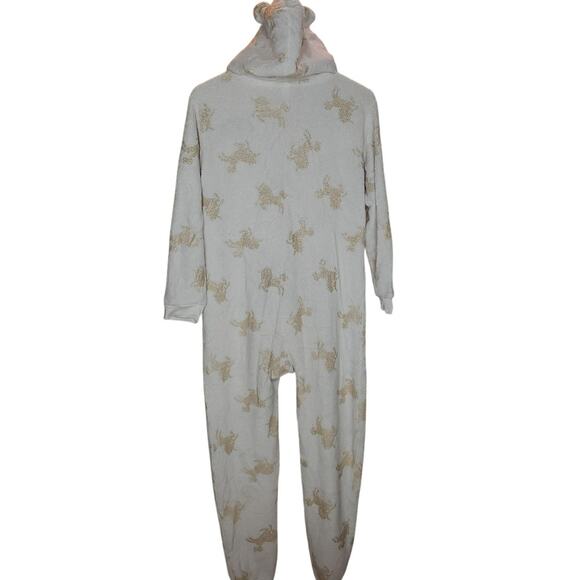 Children’s Place Unicorn Fleece Onesie Hoodie XL 14 - Picture 3 of 6